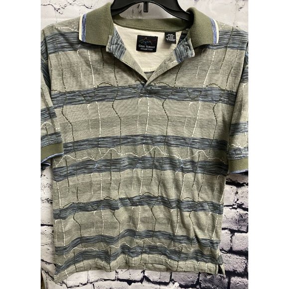Greg Norman Other - Greg Norman 3 Button Polo Shirt, M Pre-owned, Unique Pattern, 100% Cotton